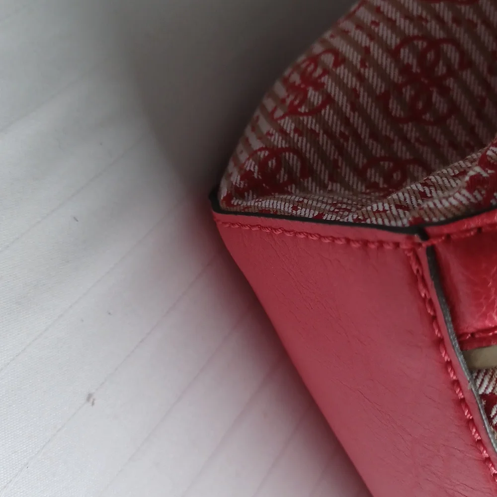Guess Coral Logo Fabric/Faux Leather Shoulder Bag - Picture 9 of 14